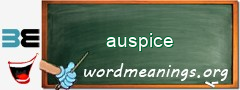 WordMeaning blackboard for auspice